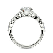 Carissa Round Cut Pave Shared Prong Claw Set Engagement Ring Setting - Nivetta